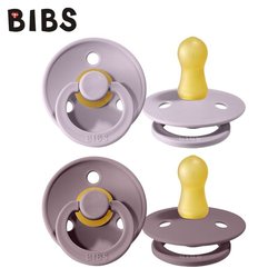 BIBS 2-PACK DUSKY LILAC & HEATHER S Smoczek Uspokajający kauczuk Hevea