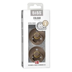 BIBS DUO COLOUR DARK OAK S Smoczek Uspokajający kauczuk Hevea