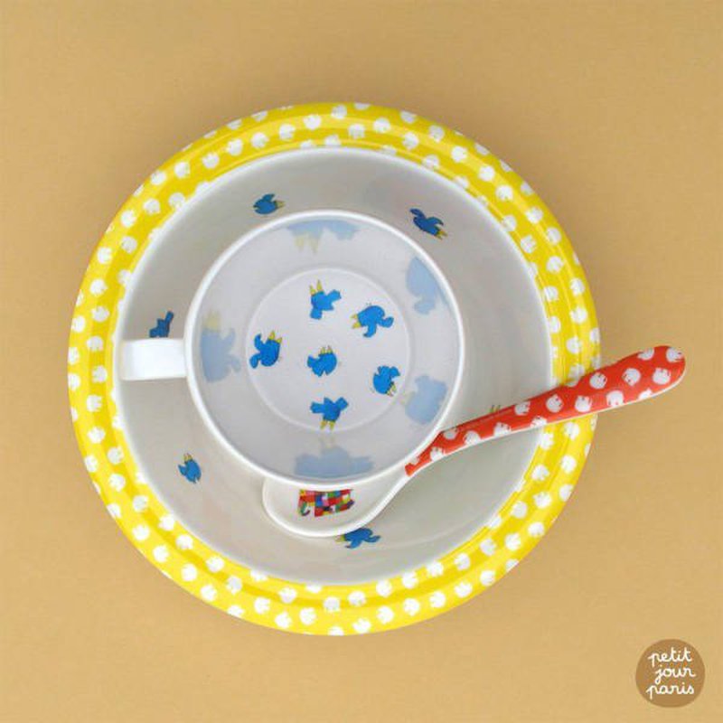 Elmer, Miseczka dla dzieci z melaminy | Petit Jour Paris®