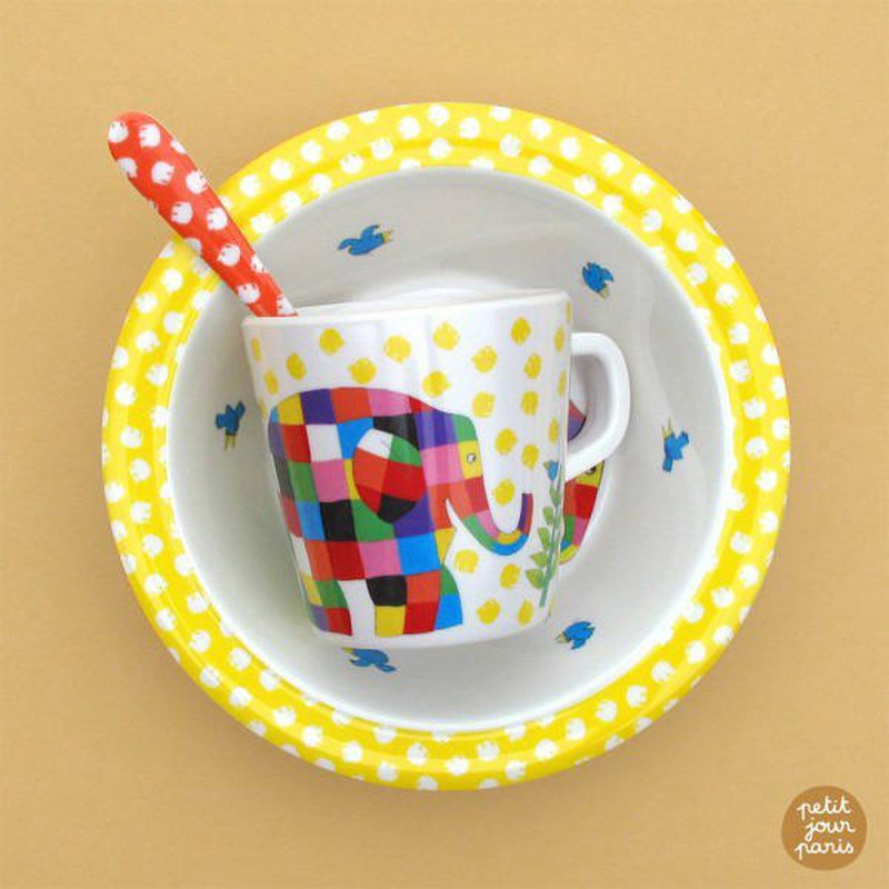 Elmer, Miseczka dla dzieci z melaminy | Petit Jour Paris®