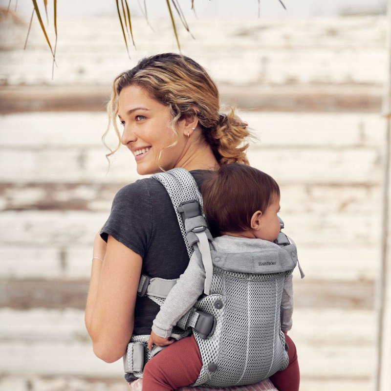 BABYBJORN - nosidełko Harmony 3D Mesh, Srebrny