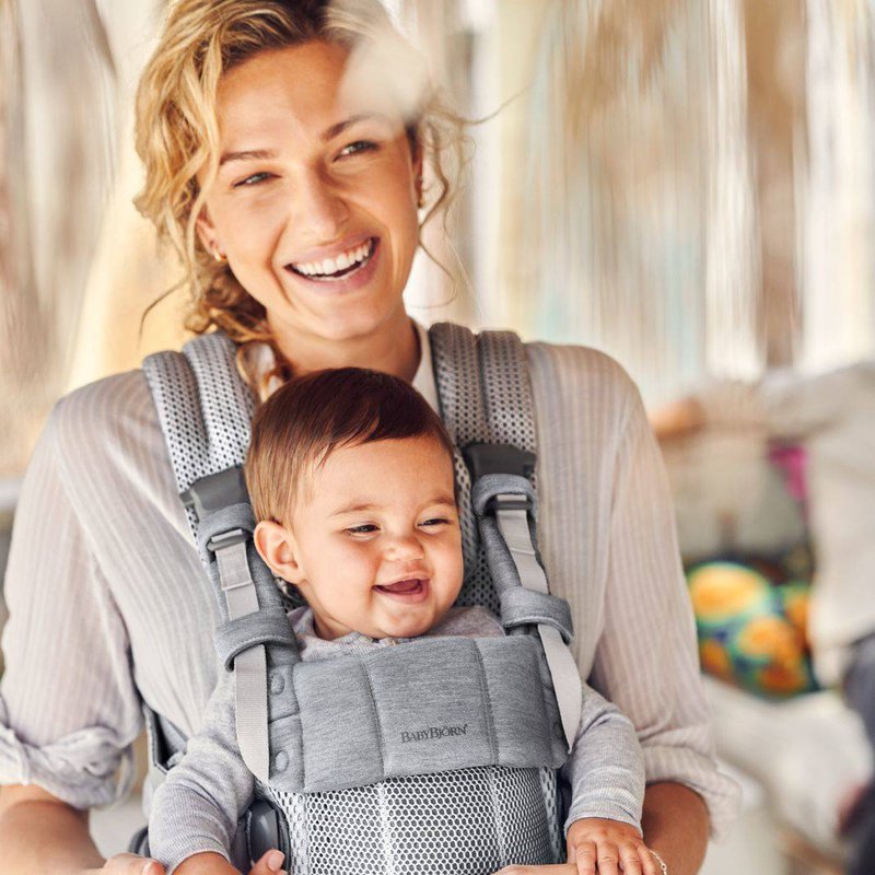 BABYBJORN - nosidełko Harmony 3D Mesh, Srebrny