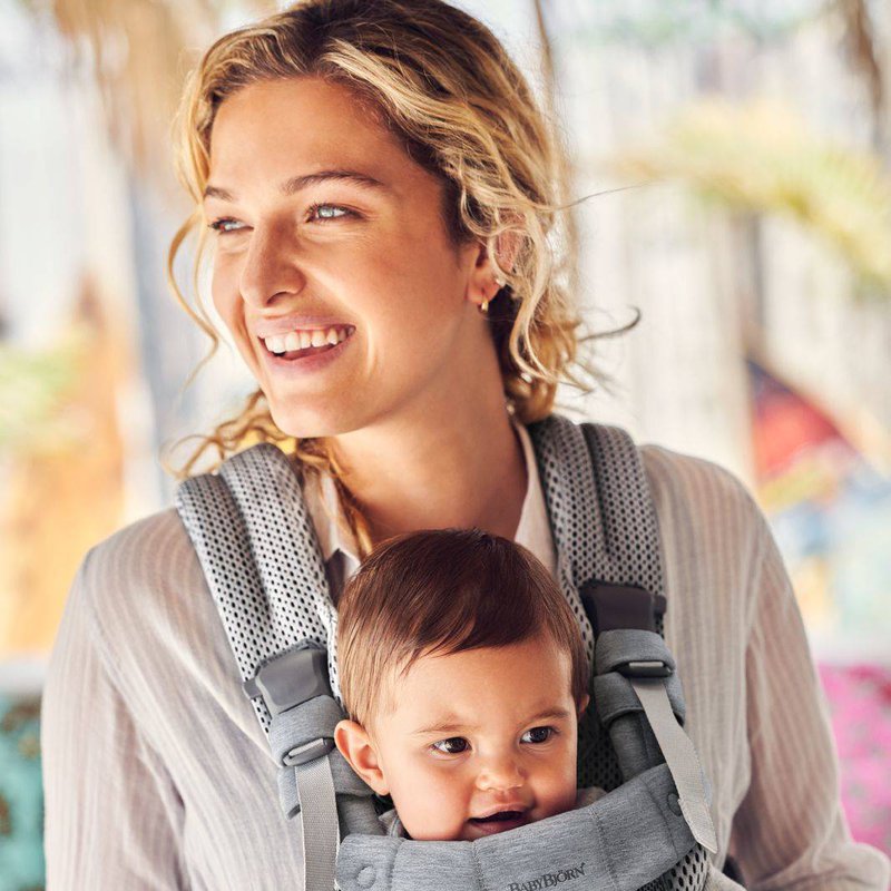 BABYBJORN - nosidełko Harmony 3D Mesh, Srebrny