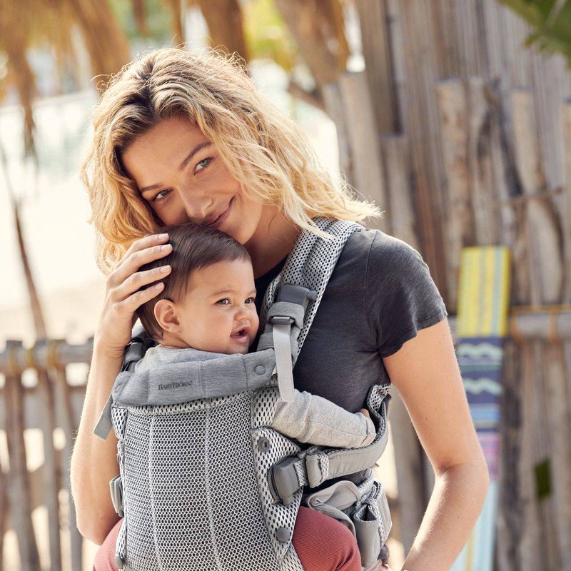BABYBJORN - nosidełko Harmony 3D Mesh, Srebrny