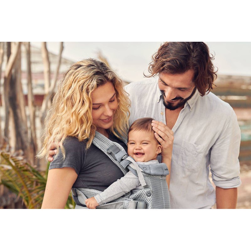 BABYBJORN - nosidełko Harmony 3D Mesh, Srebrny