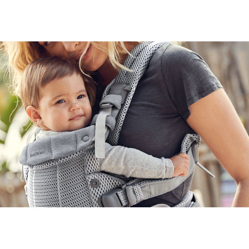 BABYBJORN - nosidełko Harmony 3D Mesh, Srebrny
