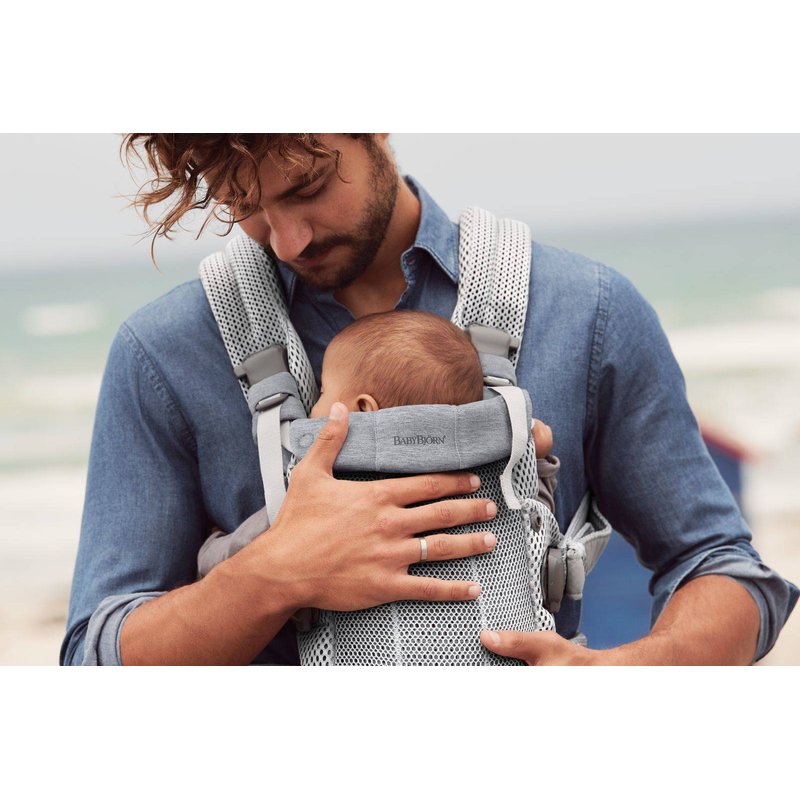 BABYBJORN - nosidełko Harmony 3D Mesh, Srebrny