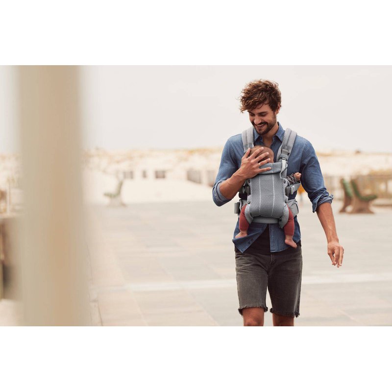 BABYBJORN - nosidełko Harmony 3D Mesh, Srebrny