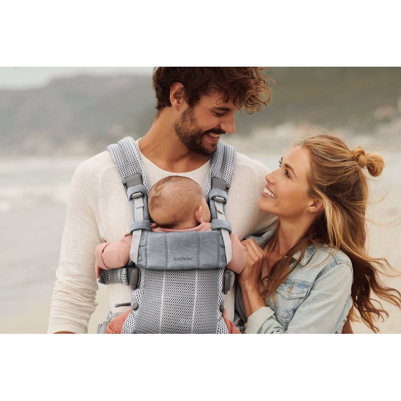 BABYBJORN - nosidełko Harmony 3D Mesh, Srebrny