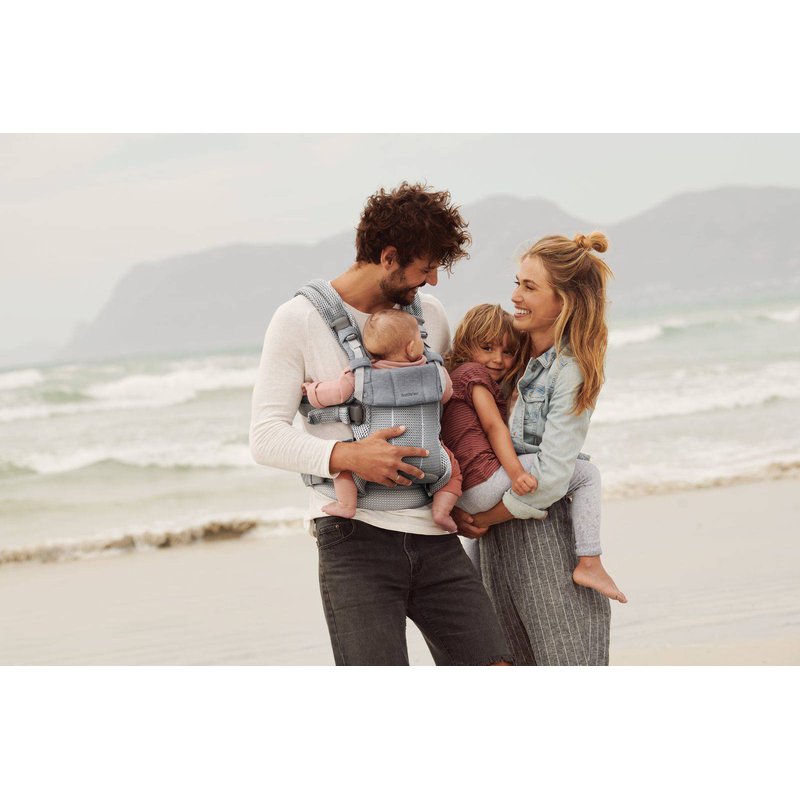 BABYBJORN - nosidełko Harmony 3D Mesh, Srebrny
