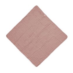 Jollein - Baby & Kids - Jollein - Ręcznik kąpielowy z kapturem 75 x 75 cm Cotton ROSEWOOD