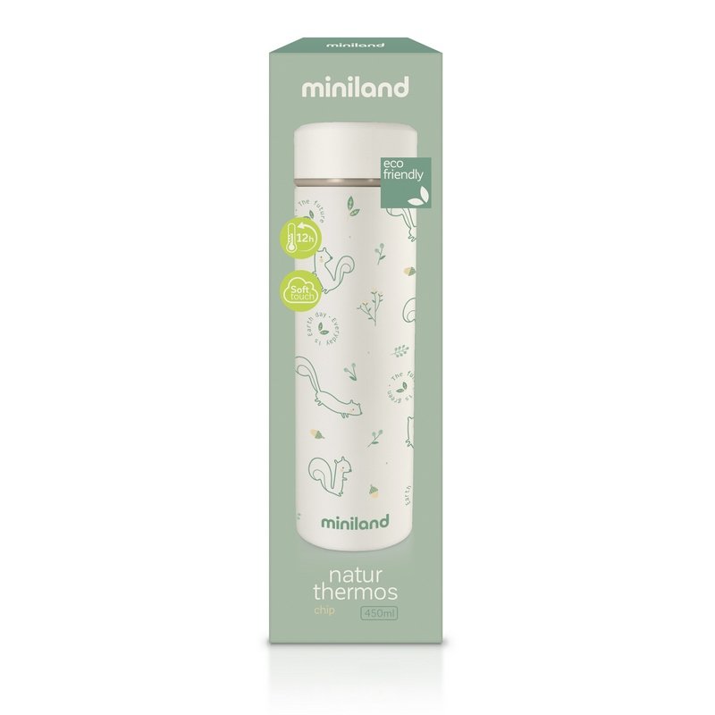 Miniland - Termos dla dziecka próżniowy ECO-friendly 450ml - Wiewiórka