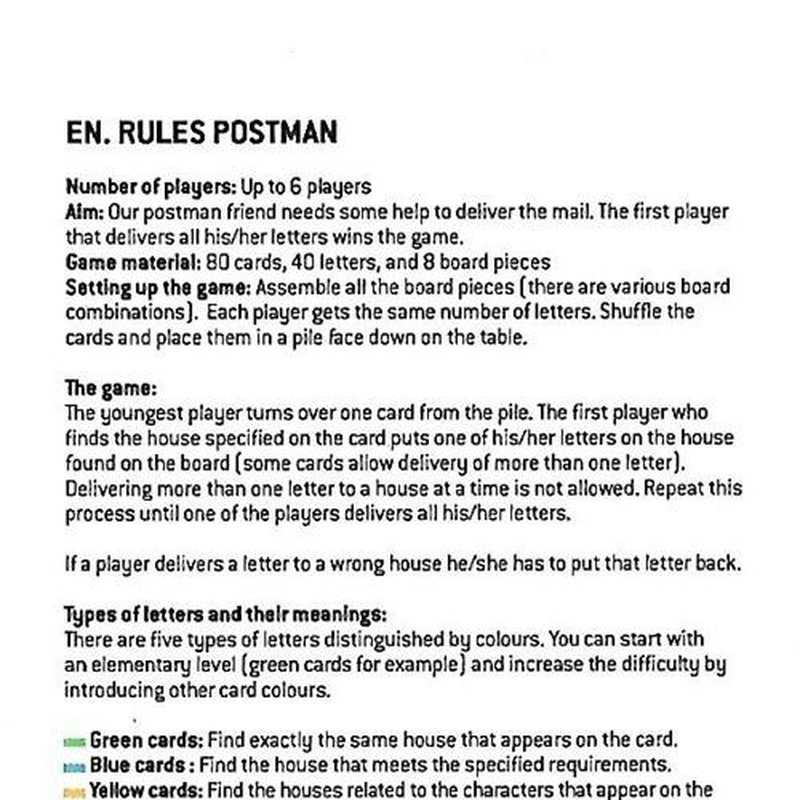 Gra obserwacyjna dla dzieci, Postman - Listonosz | Londji®