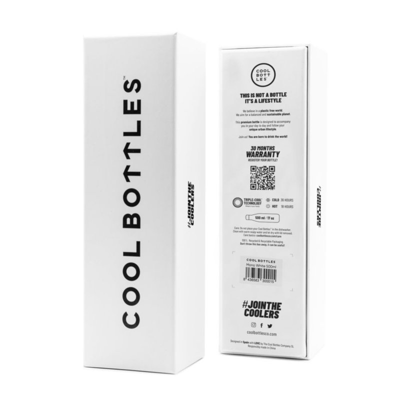 COOLBOTTLES - Cool Bottles Butelka termiczna 500 ml Triple cool Mono Black