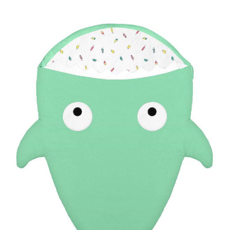 Baby Bites Śpiworek letni Shark (1-18 miesięcy) Mint Green BABY BITES