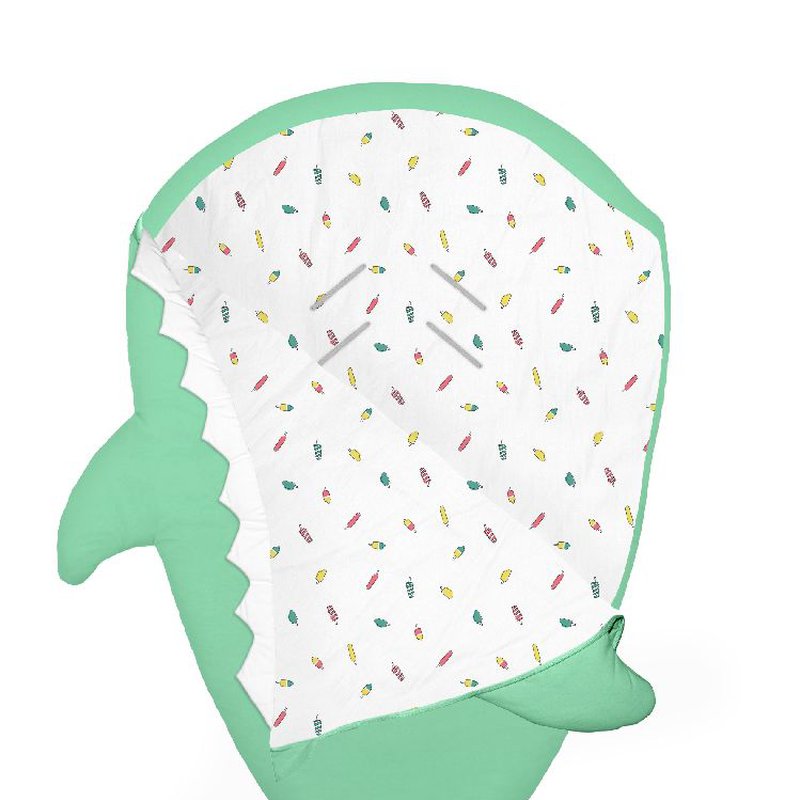 Baby Bites Śpiworek letni Shark (1-18 miesięcy) Mint Green BABY BITES