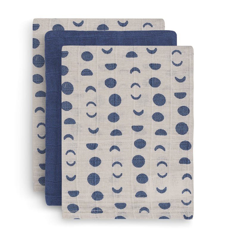 Jollein - Baby & Kids - Jollein - 3 pieluszki niemowlęce Hydrophlic Face 15 x 20 cm Moonlight