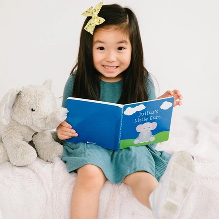 Pearhead Zestaw Prezentowy Książeczka dla Dzieci i Pluszowy Słoń
