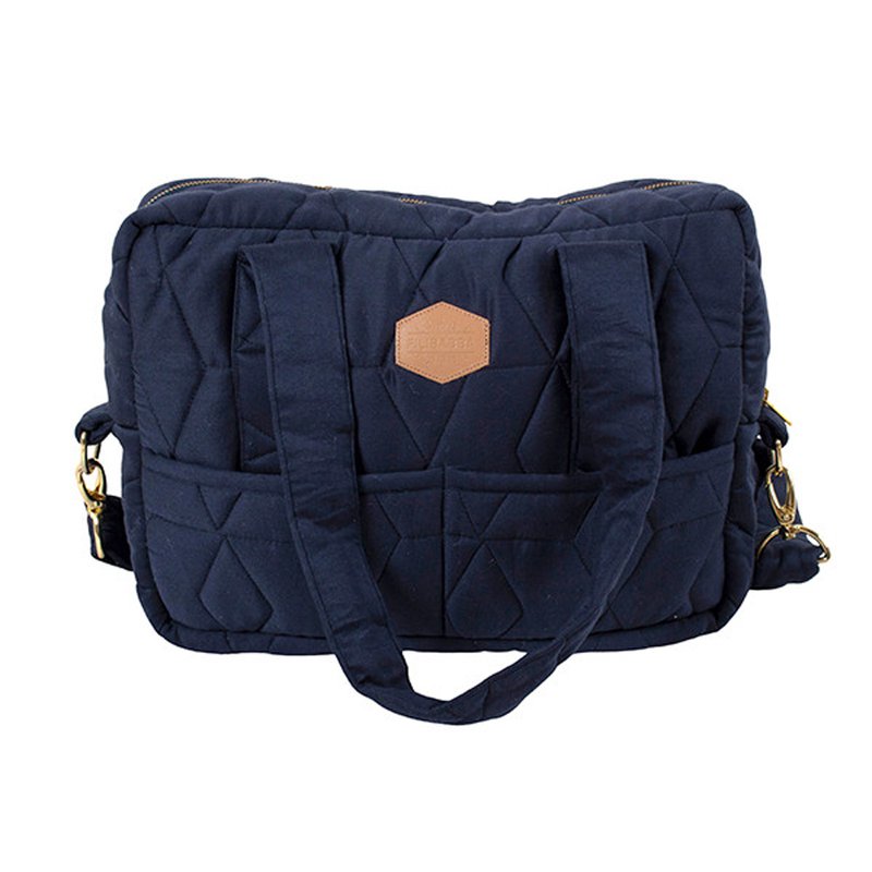 FILIBABBA - Nursing bag soft quilt, Dark blue