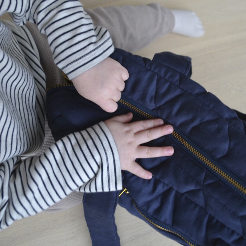 FILIBABBA - Nursing bag soft quilt, Dark blue