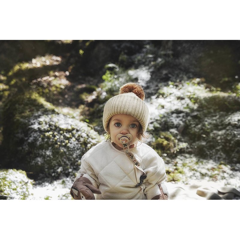 Elodie Details - Czapka Wełniana Pure Khaki 0-6 m-cy