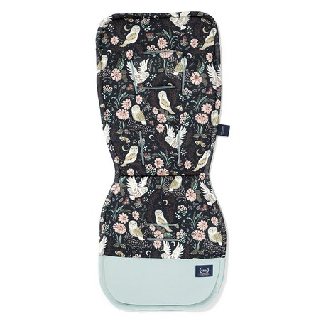 LA MILLOU - ORGANIC JERSEY COLLECTION - STROLLER PAD - MAGIC OWL - VELVET SMOKE MINT