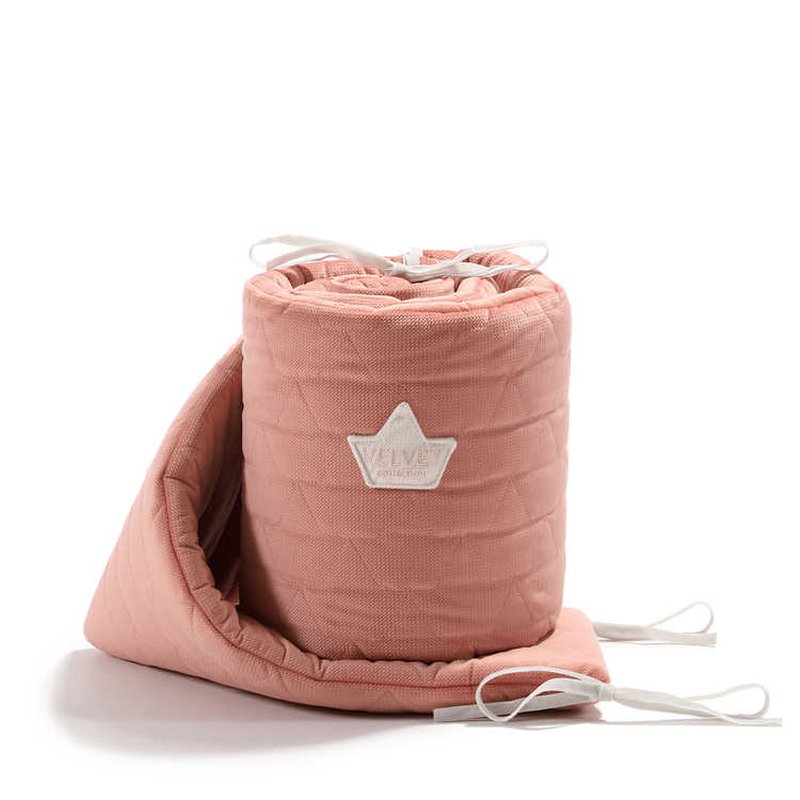 LA MILLOU - VELVET COLLECTION - OCHRANIACZ DO ŁÓŻECZKA 60 x 120 cm -PAPAYA