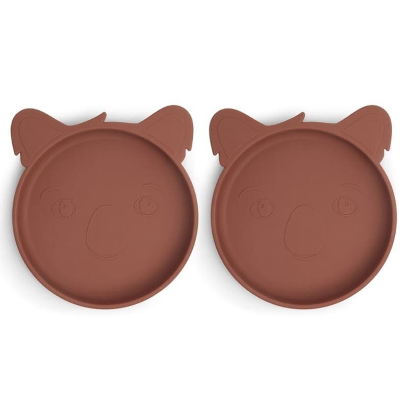 nuuroo - 2 talerzyki silikonowe Koala Mahogany NUUROO