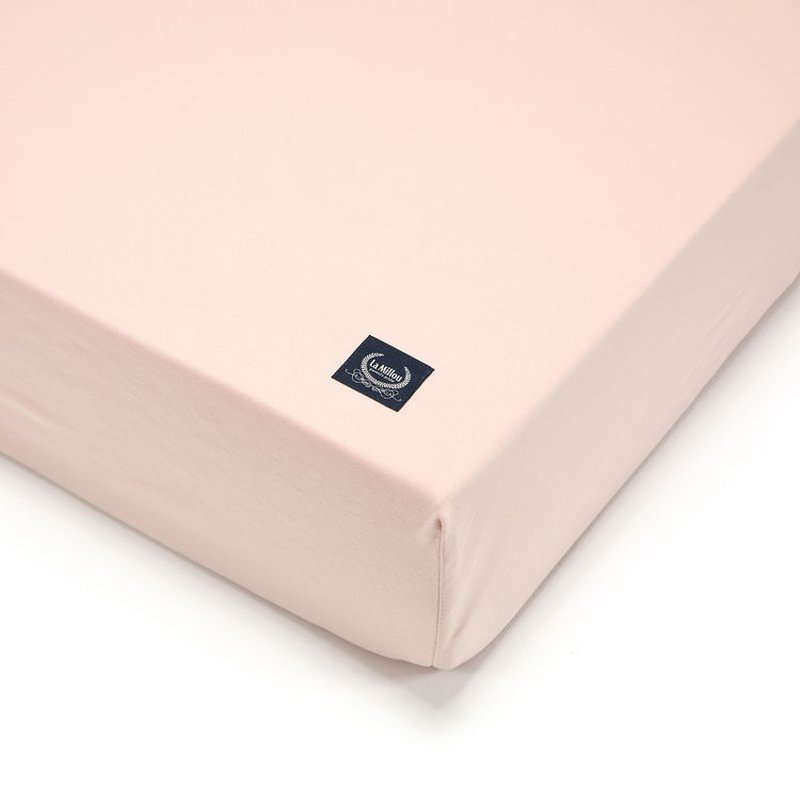 LA MILLOU - ORGANIC JERSEY COLLECTION - PRZEŚCIERADŁO 60x120 - POWDER PINK