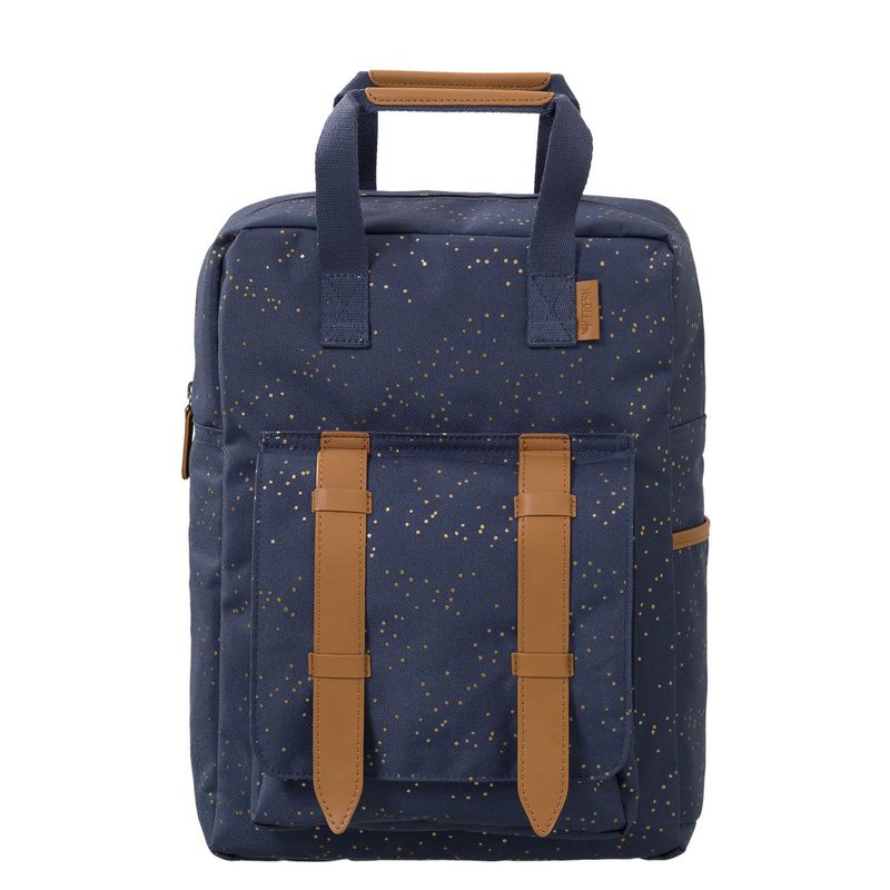 Fresk Duży plecak Złote kropki Indigo FRESK