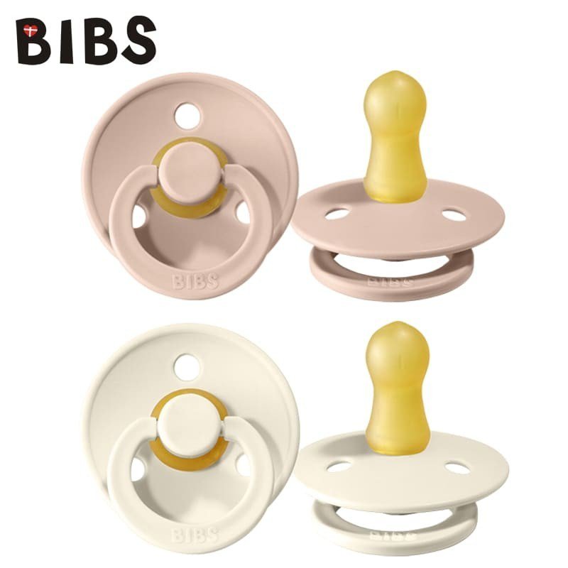 BIBS 2-PACK BLUSH & IVORY S Smoczek uspokajający kauczuk Hevea