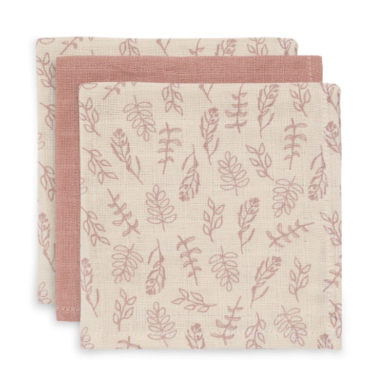 Jollein - Baby & Kids - Jollein - 3 pieluszki niemowlęce Hydrophlic Face 31 x 31 cm Meadow Rosewood