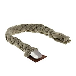 Hi Little One - warkoczykowa bawełniana zawieszka do smoczka Pacifire holder Dark Oak Light