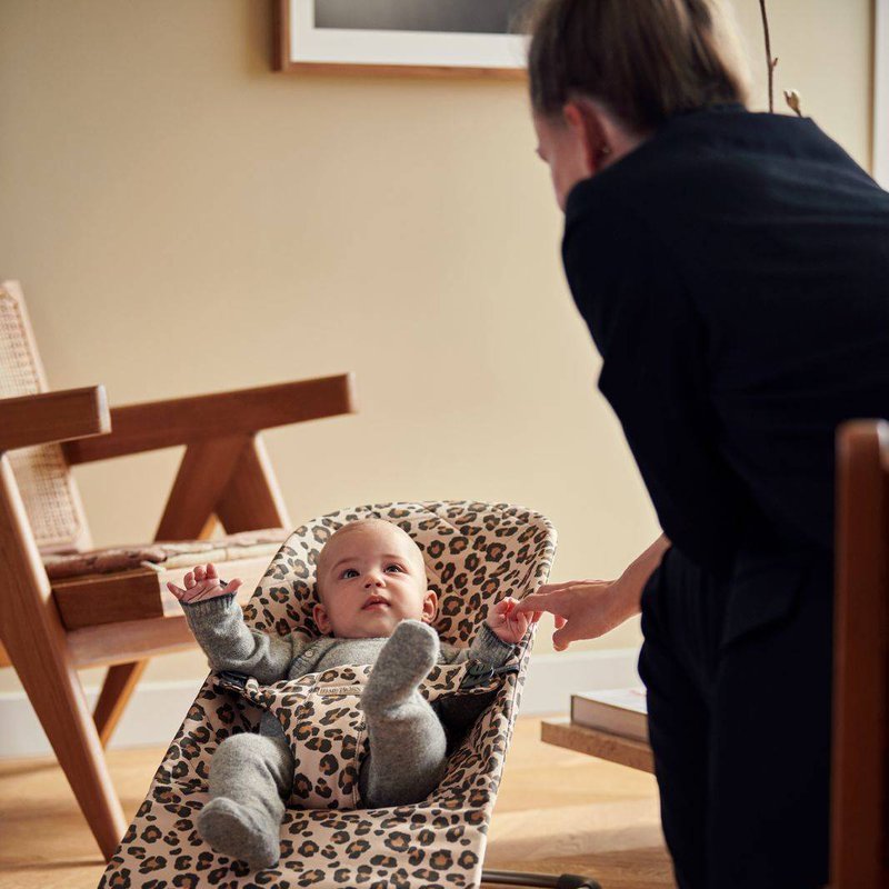 BABYBJORN - leżaczek BLISS COTTON, Beż/Leopard