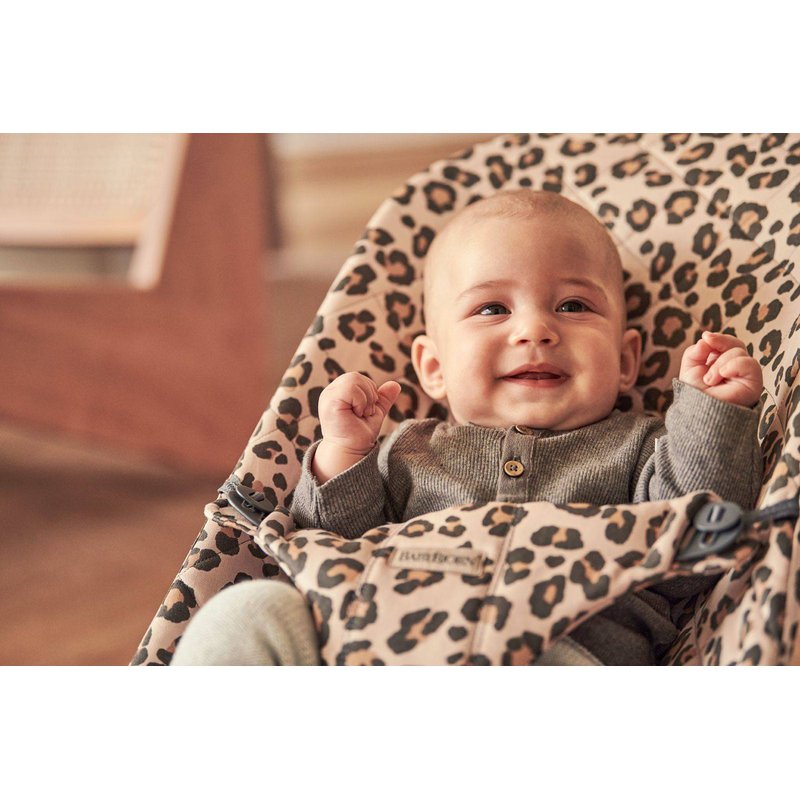 BABYBJORN - leżaczek BLISS COTTON, Beż/Leopard
