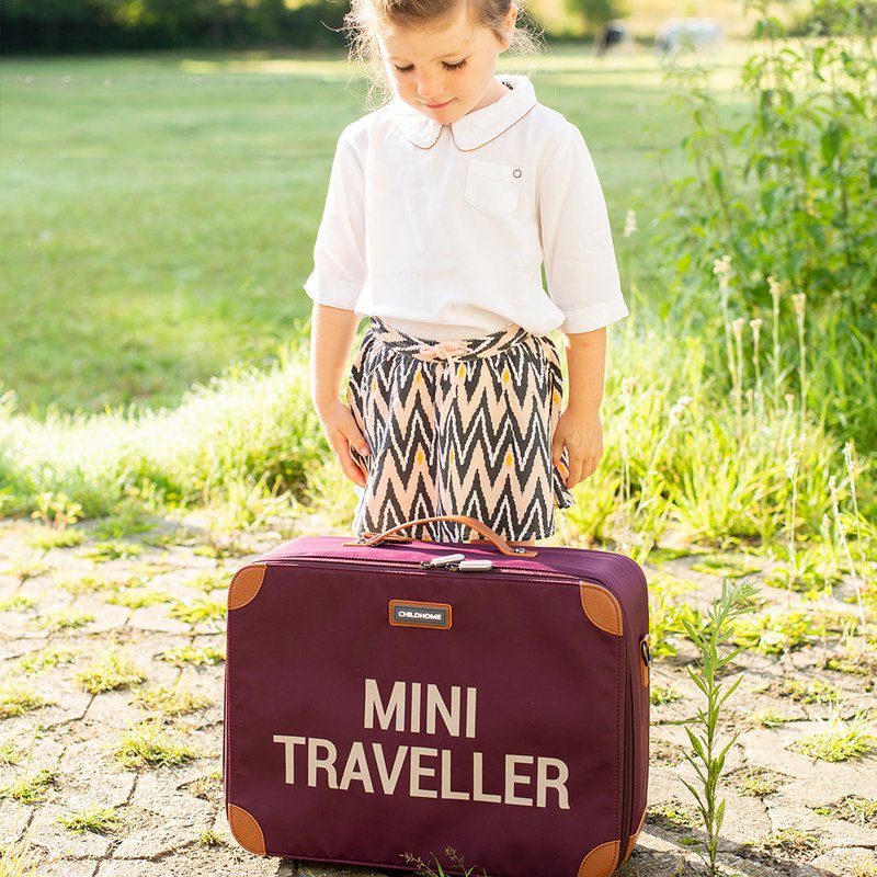 Childhome Walizka dziecięca Mini traveller Aubergine CHILDHOME