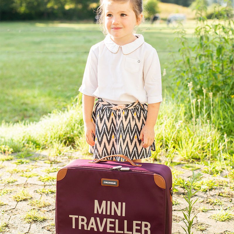 Childhome Walizka dziecięca Mini traveller Aubergine CHILDHOME