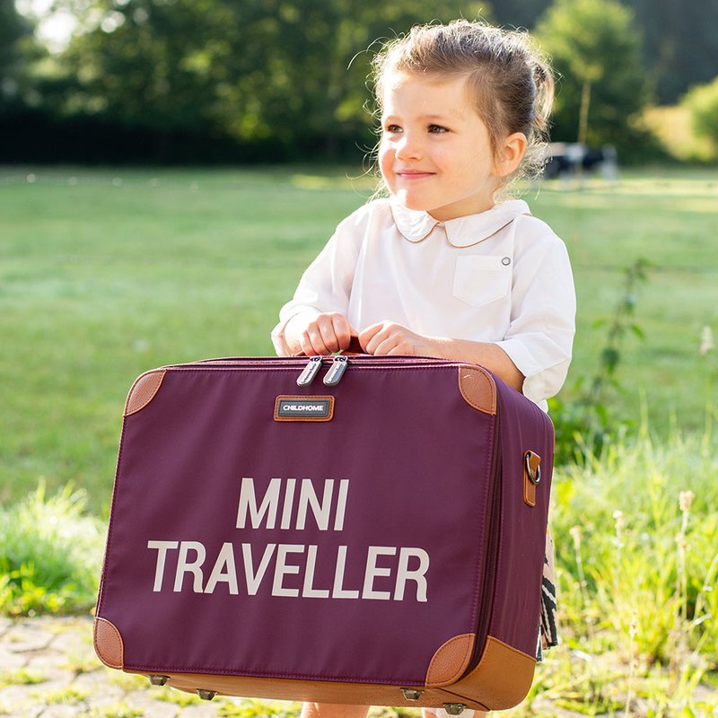 Childhome Walizka dziecięca Mini traveller Aubergine CHILDHOME