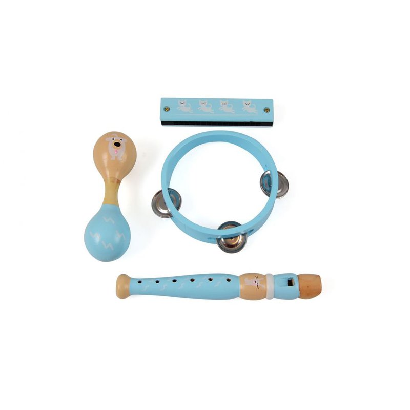 Magni - Zestaw muzyczny niebieski drewniany