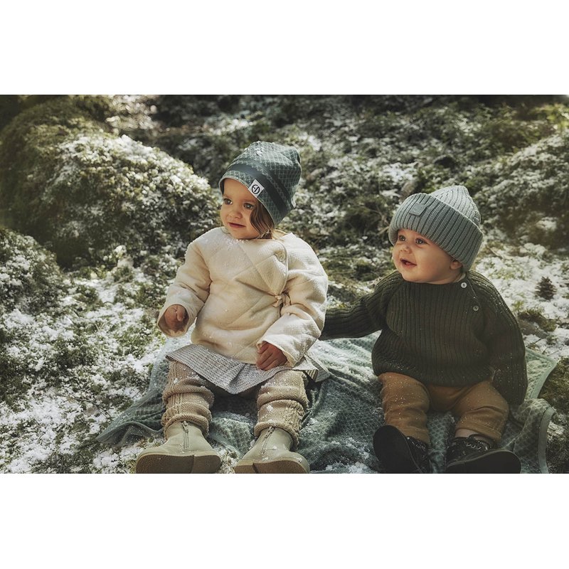 Elodie Details - Czapka Wełniana Deco Turquoise 0-6 m-cy