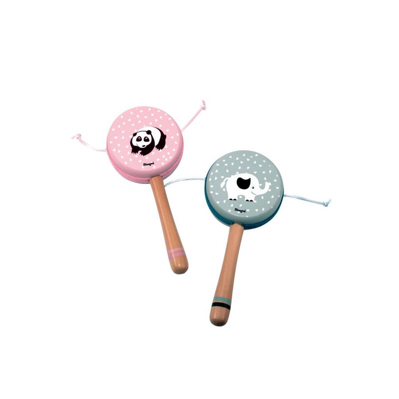 Magni - Bębenek drewniany ze sznureczkami