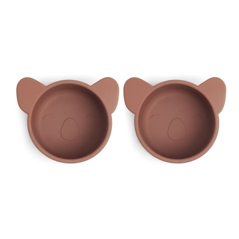 nuuroo - 2 miseczki silikonowe na przekąski Koala Mahogany NUUROO