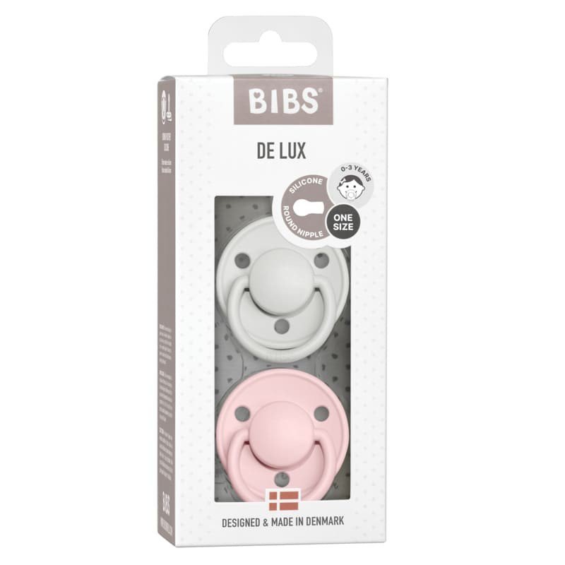 BIBS DE LUX ONE SIZE 2- PACK HAZE & BLOSSOM Smoczek uspokajający silikonowy