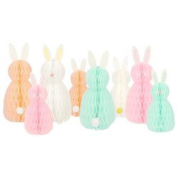 Meri Meri - Dekoracja bibułowa Króliki pastelowe