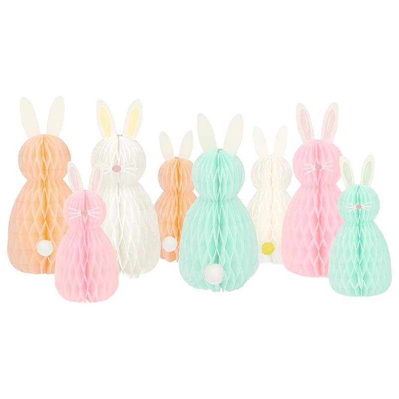 Meri Meri - Dekoracja bibułowa Króliki pastelowe
