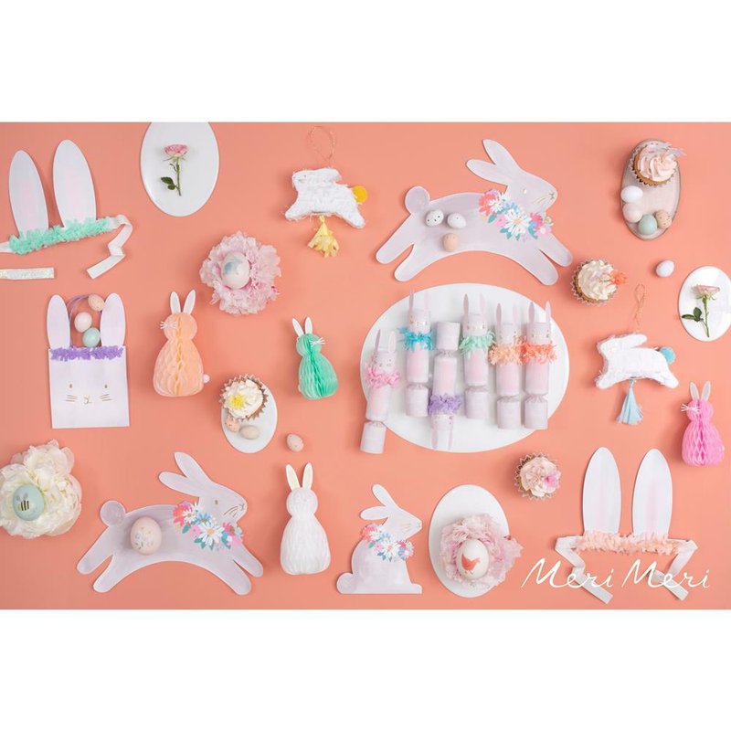 Meri Meri - Dekoracja bibułowa Króliki pastelowe