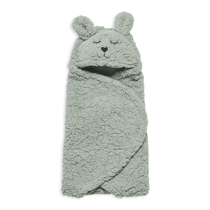 Jollein - Baby & Kids - Jollein - Śpiworek otulacz do fotelika i wózka Bunny ASH GREEN