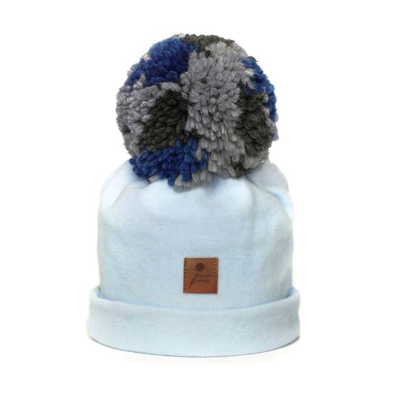 Pom Pom - czapka zimowa ALPACA BOHO Blue M POM POM