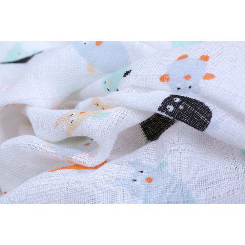 Muślinowy, mały otulacz dla niemowlaka, Doudous, Puchaci Przyjaciele | Maison Petit Jour®