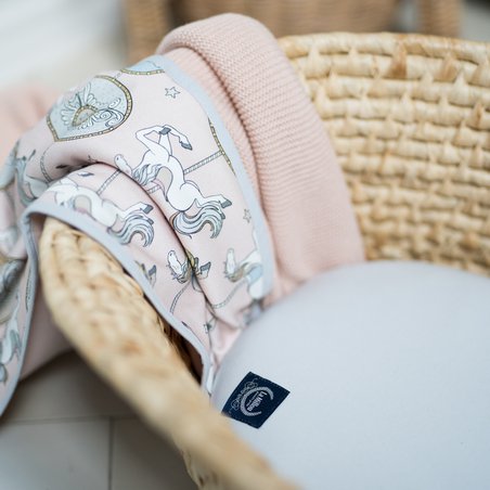 LA MILLOU - ORGANIC JERSEY COLLECTION - PRZEŚCIERADŁO GONDOLA - POWDER PINK